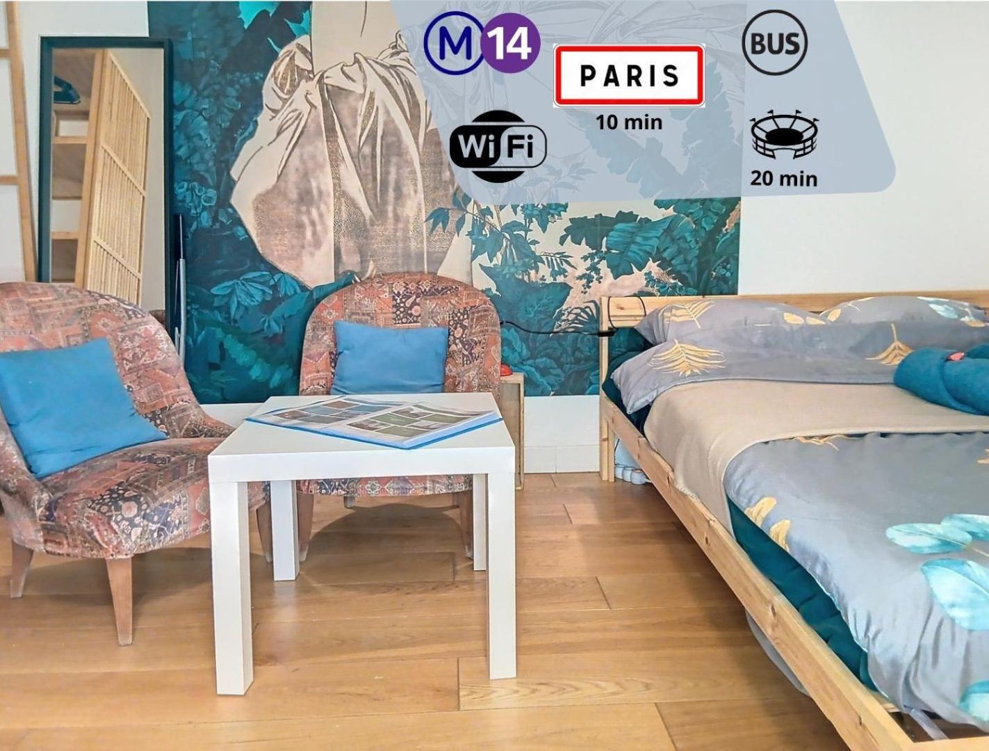 Le Chic Audonien - Cozy Nest Before Gates Of Paris - Access From Cdg & Orly Airports - Wi-Fi - Smart Tv Apartment Saint-Ouen  ภายนอก รูปภาพ